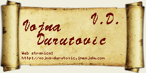 Vojna Durutović vizit kartica